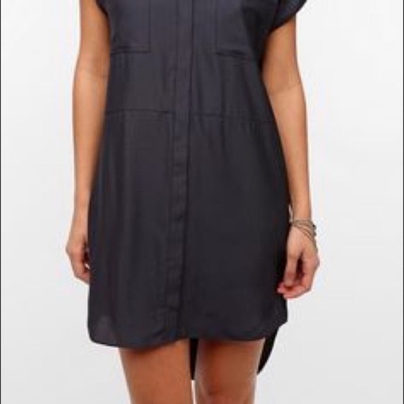Silence + Noise UO Mia Silky Shirt Dress XS NEW - Picture 8 of 8